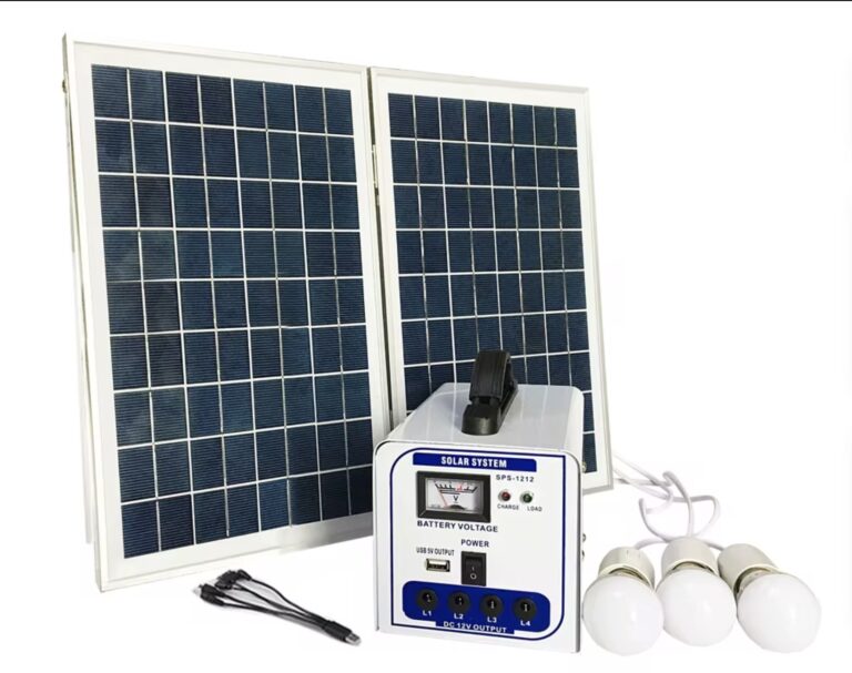 نظام إضاءة محمول بالطاقة الشمسية 12V-12Ah