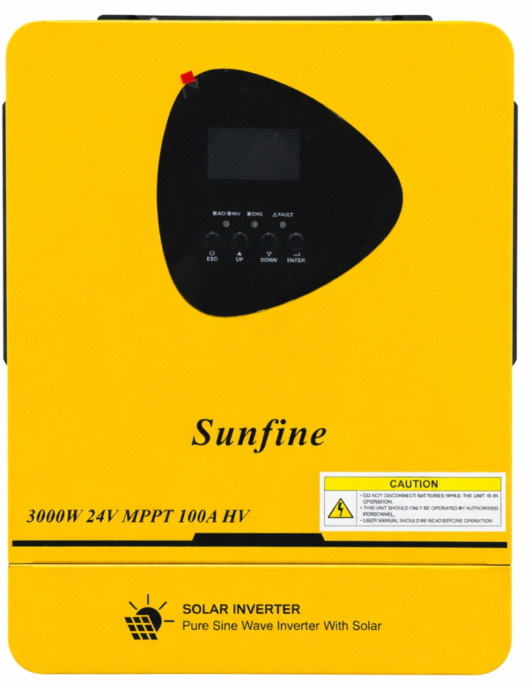انفرتر طاقة شمسية صن فاين موجة نقية Sunfine 3000W 24V MPPT 100A HV