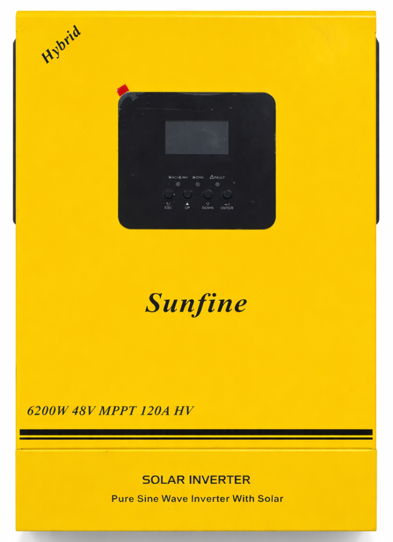 انفرتر طاقة شمسية صن فاين موجة نقية Sunfine 6200W 48V MPPT 120A HV