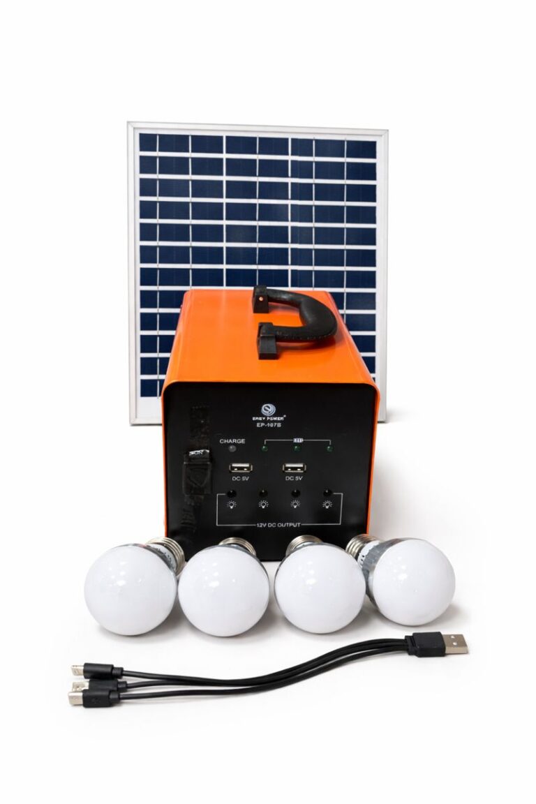 نظام إضاءة محمول بالطاقة الشمسية (جهاز الراعي) 12V-7Ah